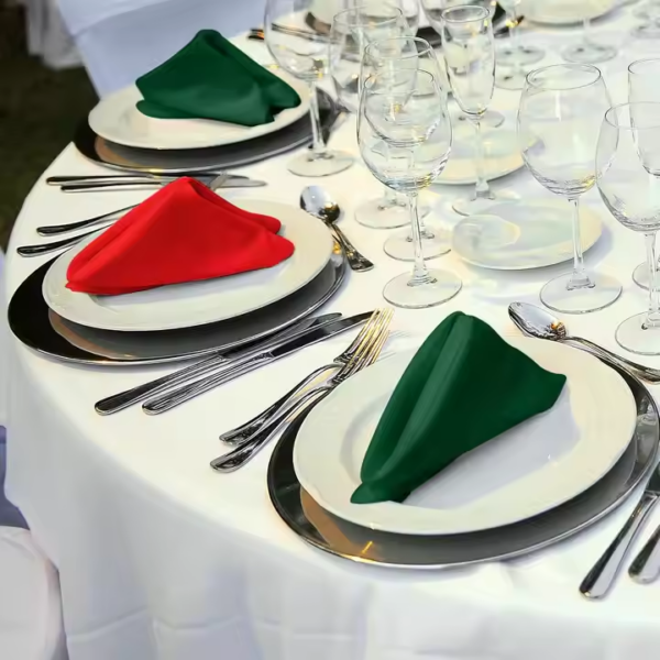 HFF Christmas Satin Napkins Soft Dinner Napkins Square Weddings Table Napkins for Christmas Xmas Party Weddings