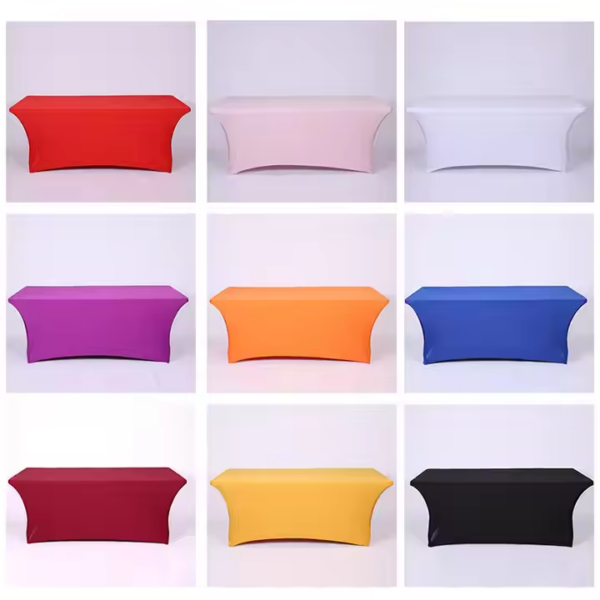 HFF  Cheaper Spandex  Table Cloth Cover Elastic Stretch Tablecloth Table Cloths for Wedding