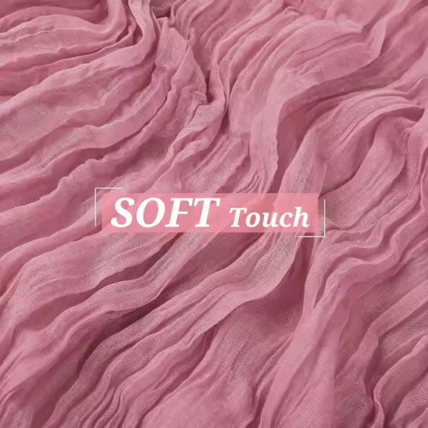 HFF Dusty Rose Cheesecloth Gauze Table Runner 10FT Long Semi-Sheer Table Runner Boho or Rustic Wedding Table Decor