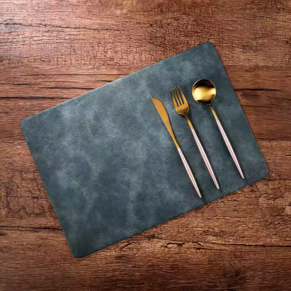 HFF 2024 New Design Tabletex Wholesale Custom PVC Leather Elegant Placemat Pad Dining Table Mat Heat Insulation Placemat