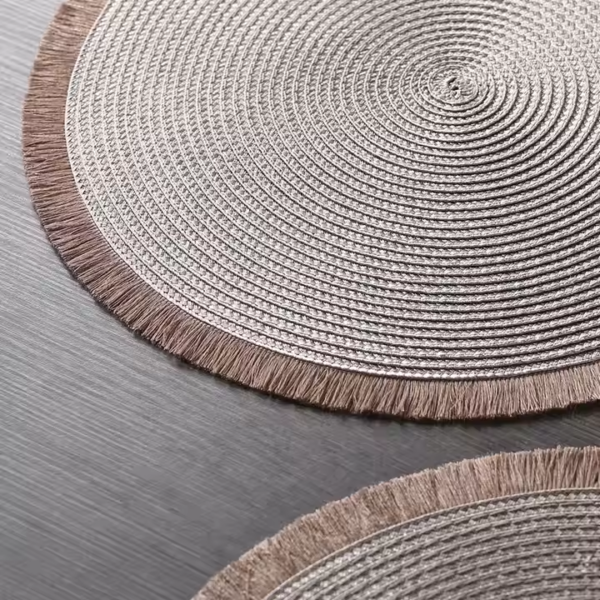 HFF Wholesale China Factory Quality pp Braided Placemat Easy Cleaning Dish Mat for Kitchen