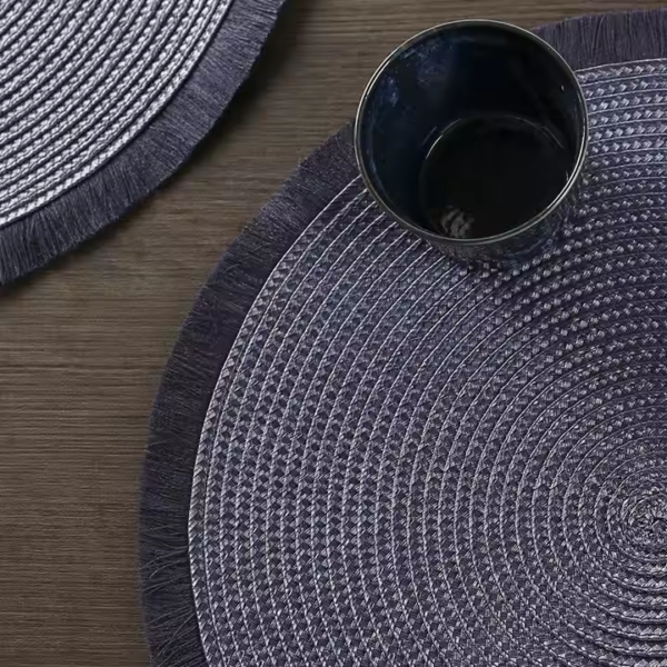 HFF Wholesale China Factory Quality pp Braided Placemat Easy Cleaning Dish Mat for Kitchen